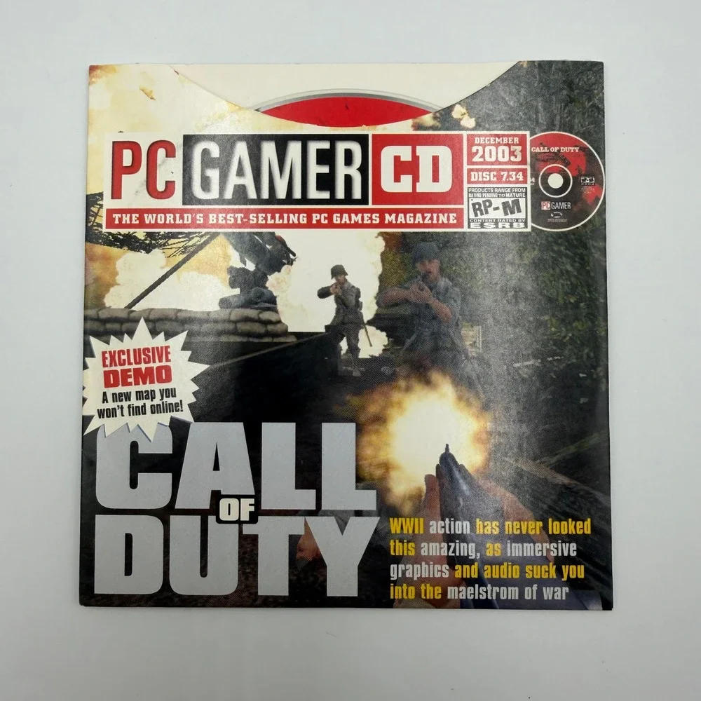 PC Gamer CD Dec 2003 Disc 7.34 Call of Duty Exclusive Demo Vintage PC Game Disc